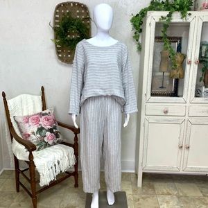 C & C California Women's Linen Pants Set